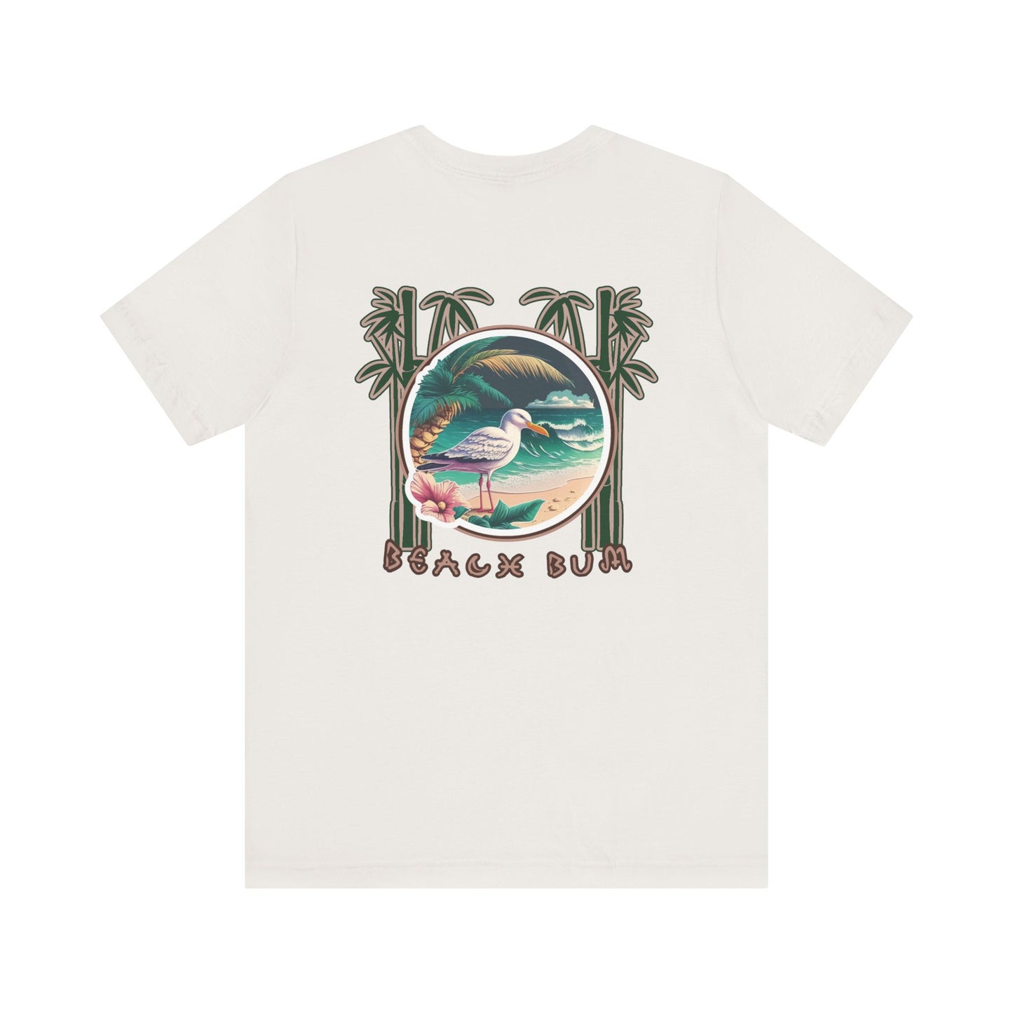 Beach Bum Seagull T-Shirt - Eco-Friendly Ocean Vibes Surf Style Tee