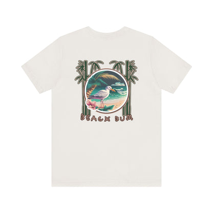 Beach Bum Seagull T-Shirt - Eco-Friendly Ocean Vibes Surf Style Tee