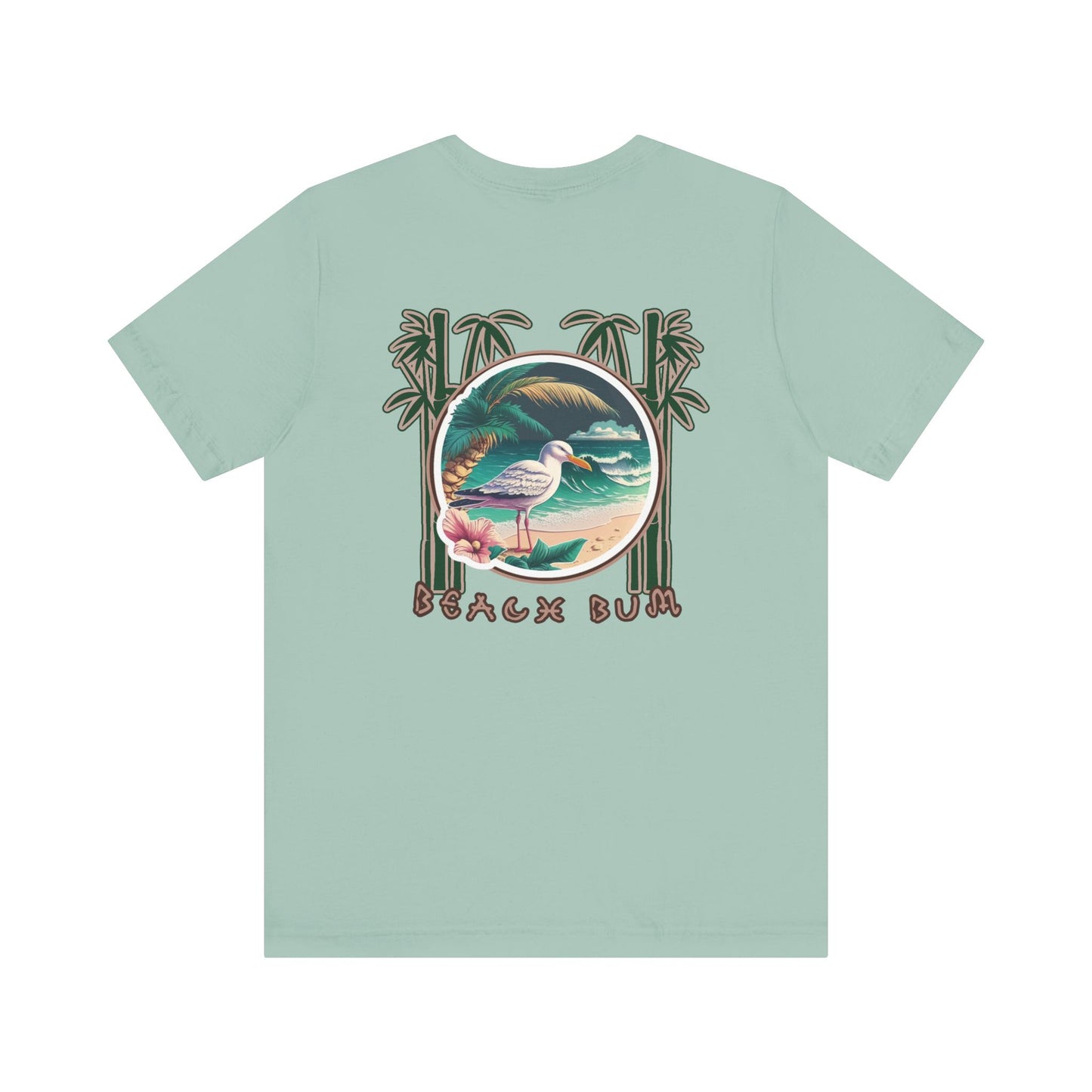 Beach Bum Seagull T-Shirt - Eco-Friendly Ocean Vibes Surf Style Tee