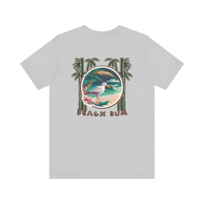 Beach Bum Seagull T-Shirt - Eco-Friendly Ocean Vibes Surf Style Tee