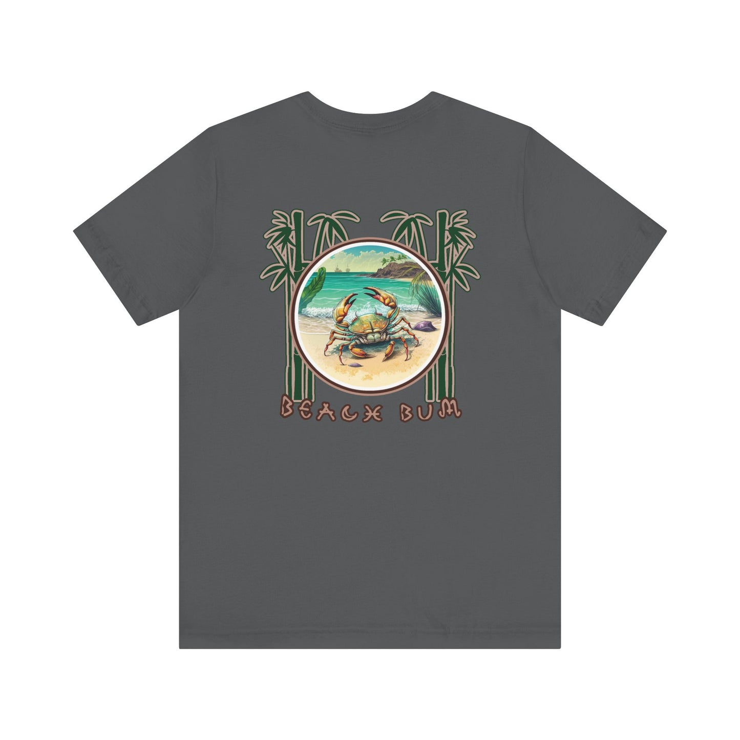 Beach Bum Crab T-Shirt - Eco-Friendly Ocean Vibes Surf Style Tee