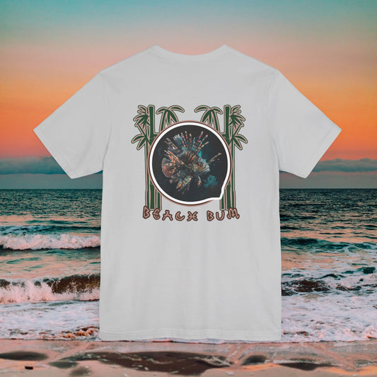 Beach Bum Lionfish T-Shirt - Eco-Friendly Ocean Vibes Surf Style Tee