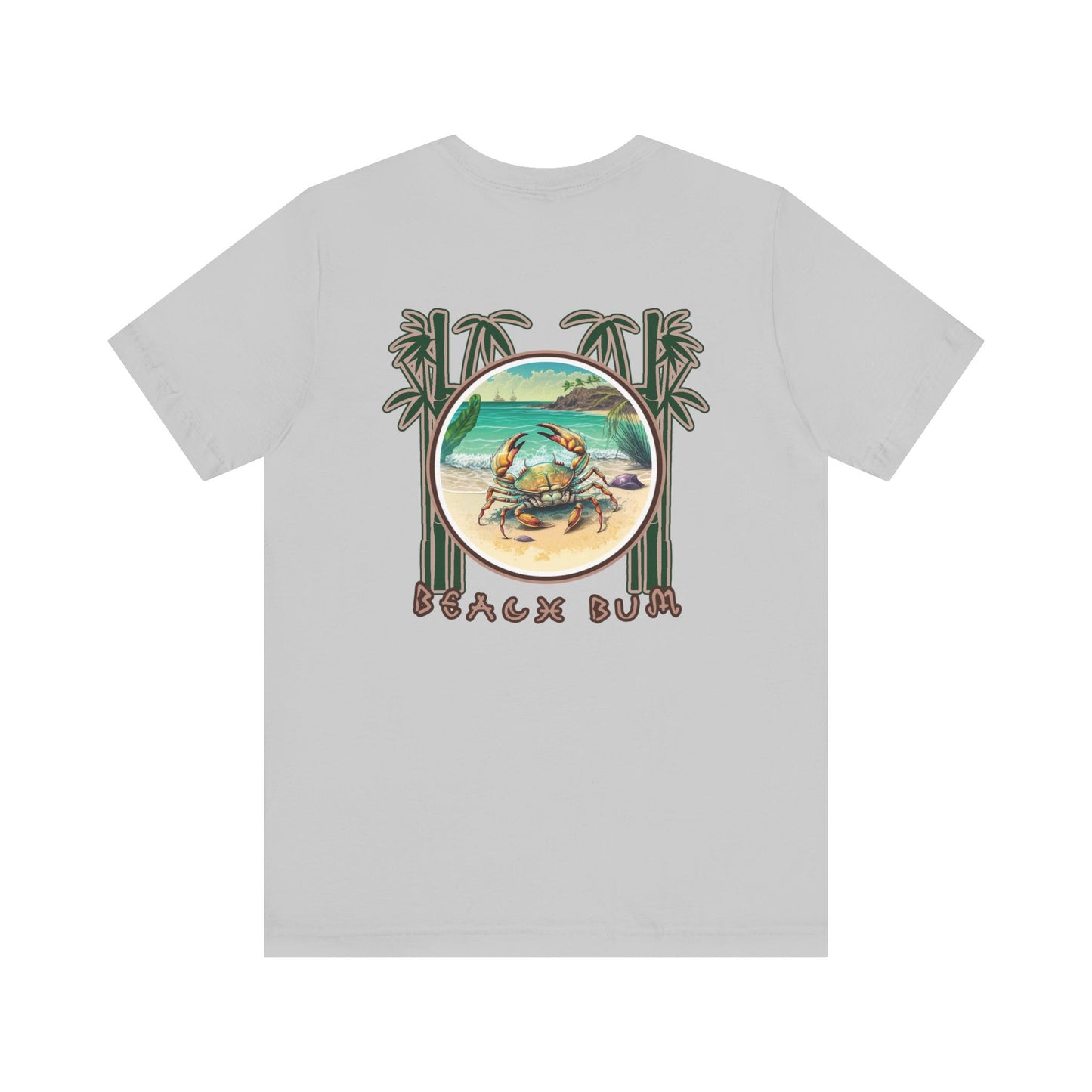 Beach Bum Crab T-Shirt - Eco-Friendly Ocean Vibes Surf Style Tee