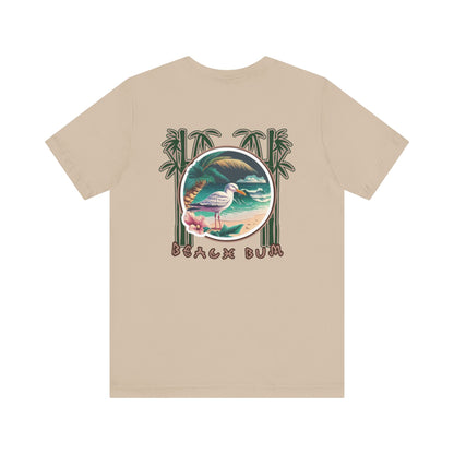 Beach Bum Seagull T-Shirt - Eco-Friendly Ocean Vibes Surf Style Tee