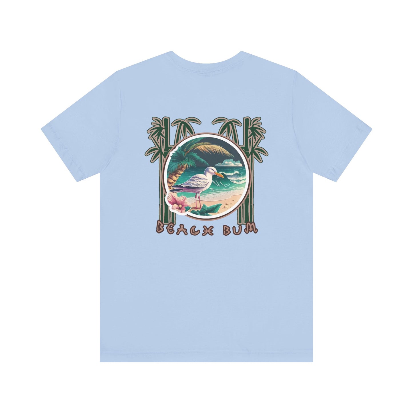 Beach Bum Seagull T-Shirt - Eco-Friendly Ocean Vibes Surf Style Tee