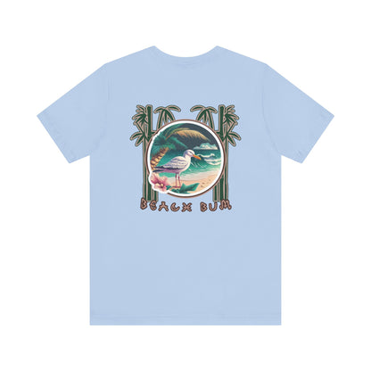 Beach Bum Seagull T-Shirt - Eco-Friendly Ocean Vibes Surf Style Tee