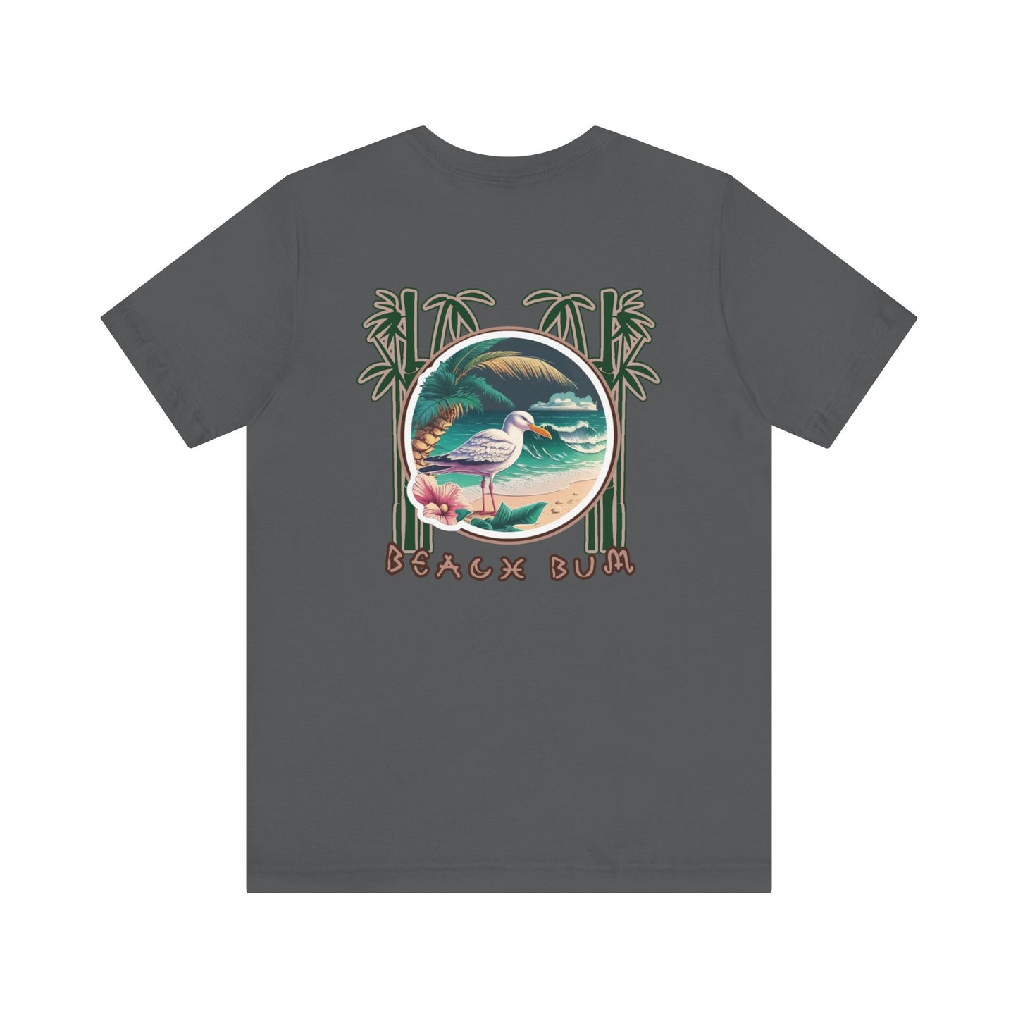 Beach Bum Seagull T-Shirt - Eco-Friendly Ocean Vibes Surf Style Tee