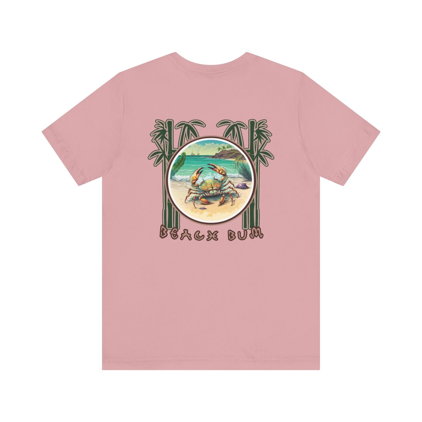 Beach Bum Crab T-Shirt - Eco-Friendly Ocean Vibes Surf Style Tee