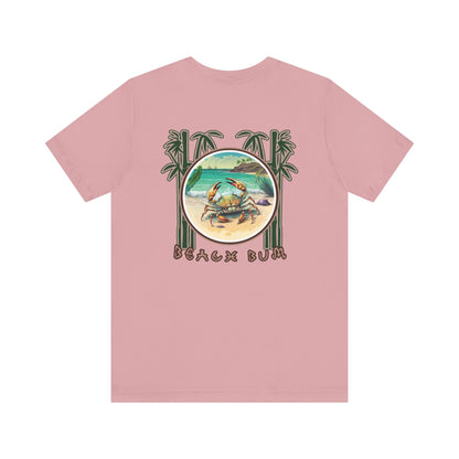 Beach Bum Crab T-Shirt - Eco-Friendly Ocean Vibes Surf Style Tee