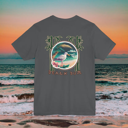 Beach Bum Seagull T-Shirt - Eco-Friendly Ocean Vibes Surf Style Tee