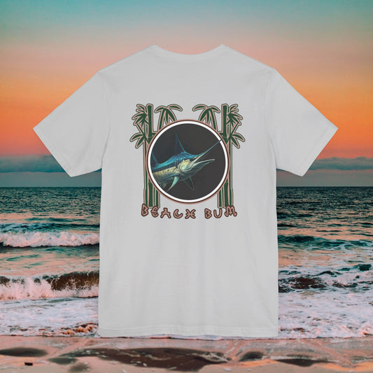 Beach Bum Swordfish T-Shirt - Eco-Friendly Ocean Vibes Surf Style Tee