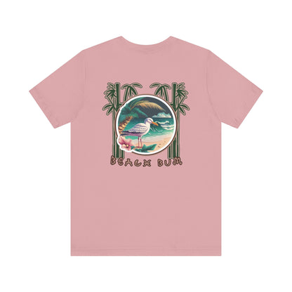 Beach Bum Seagull T-Shirt - Eco-Friendly Ocean Vibes Surf Style Tee